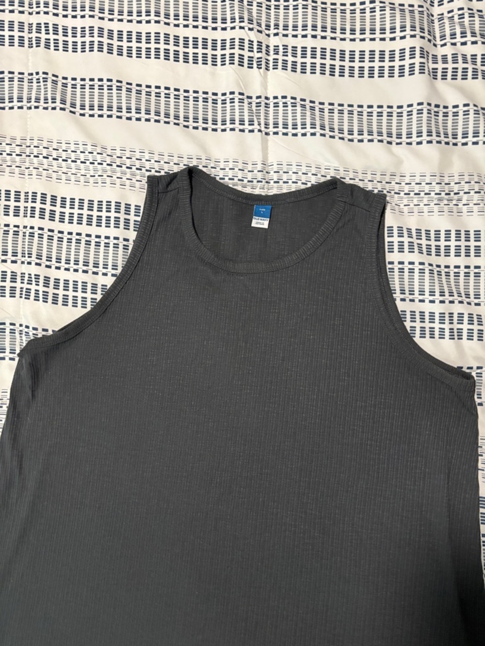 Black Ribbed Tank Top - Picture 2 of 3